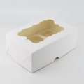 Коробка на 6 кексов (белая/крафт)